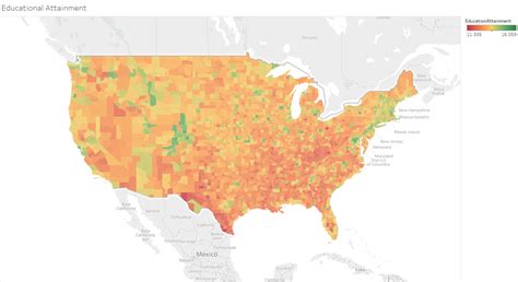 Educational Attainment by U.S. County - Vivid Maps