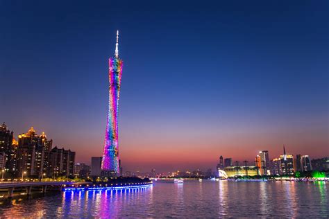 GUANGHZOU, CHINA - APRIL 02, 2017-Guangzhou Tower or Canton tower ...