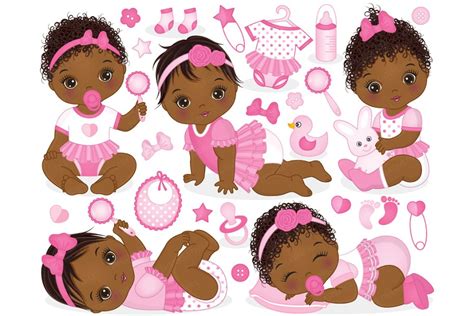 Vector African American Baby Girls | Creative Daddy