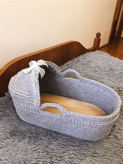 Moses basket baby basket crochet moses basket baby moses | Etsy | Baby ...