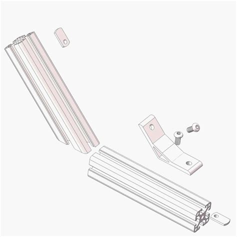 AL-LC8-40-135DG ANGLED JOINT 135 DEGREE Angle Bracket Aluminium Profile Accessories Aluminium ...