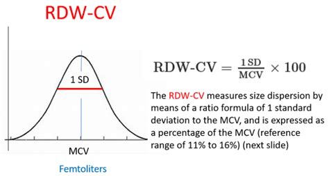 There are two ways to report the red cell distribution width (RDW): the ...