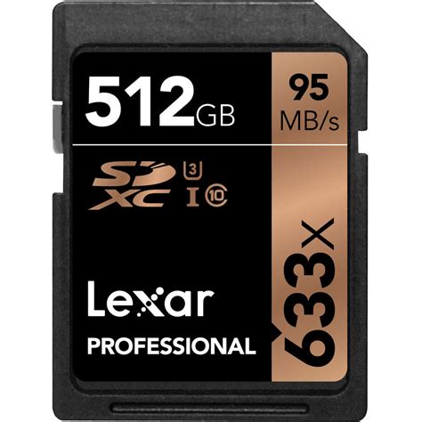 Lexar 512GB Professional UHS-I SDXC Memory Card LSD512CBNL633