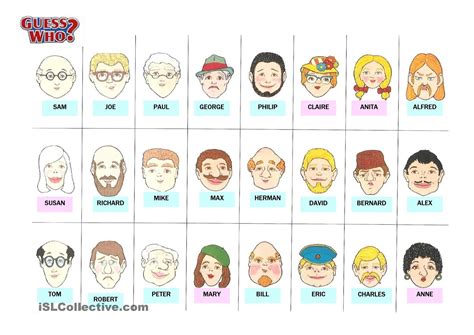 guess who | Worksheets free, Printable worksheets, Teacher printable