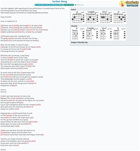 Chord: Farther Along - tab, song lyric, sheet, guitar, ukulele | chords.vip