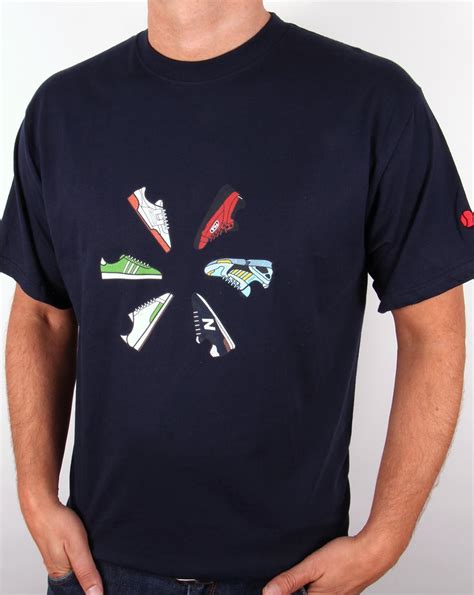 80s Casuals Trainers 90s T-shirt Navy - T Shirts from 80s Casual Classics Ltd UK