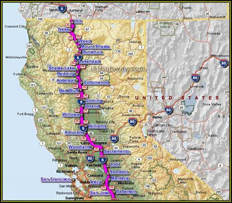 Map Of California Interstate 5 - map : Resume Examples #qeYz7poV8X