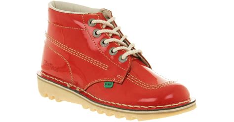 Kickers Kick Hi Womens Red Patent | Lyst