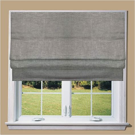 Grey Linen Blackout Lined Roman Blinds (5ft): Amazon.co.uk: Kitchen & Home