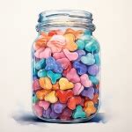 Valentine Candy Jar Art Free Stock Photo - Public Domain Pictures