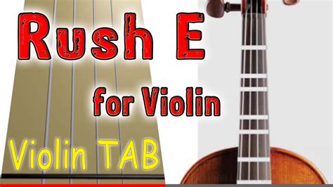 Rush E for Violin - Play Along Tab Tutorial - YouTube