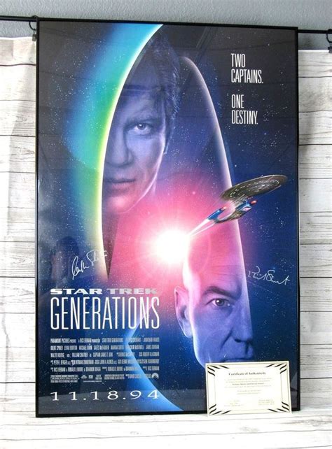 Star Trek Generations Poster 1994 Autographed Shatner Stewart 27 x 40 ...