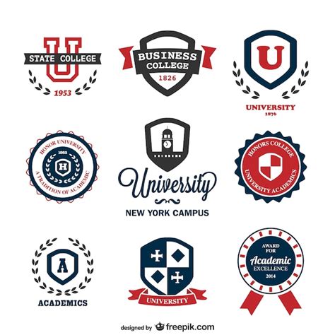 Premium Vector | University logos