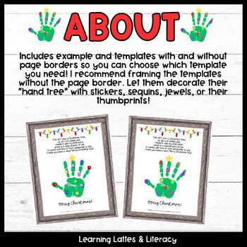 Christmas Tree Handprint Poem Template Craft Christmas Holiday ...