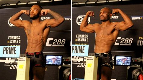 UFC 286 official weigh-in results: Leon Edwards, Kamaru Usman, and ...