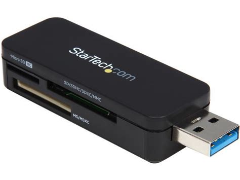 StarTech.com FCREADMICRO3 USB 3.0 External Flash Multi Media Memory Card Reader - USB 3 Card ...