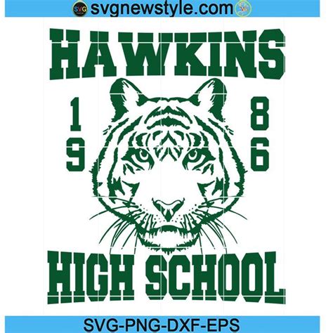 Hawkins High School Green Logo Svg, Hawkins High School Svg, Hawkins svg, tiger svg, high school ...