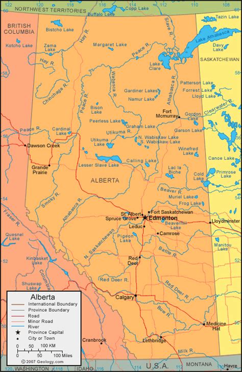 Alberta Regions Map Map Of Canada City Geography