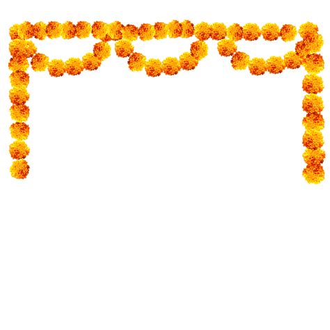 Indian garland flowers png transparent