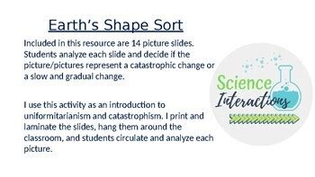 Catastrophism vs. Uniformitarianism Sorting Activity by Science Interactions