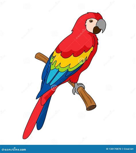 Scarlet Macaw Flying Seamless Background Wallpaper-01 Cartoon Vector ...