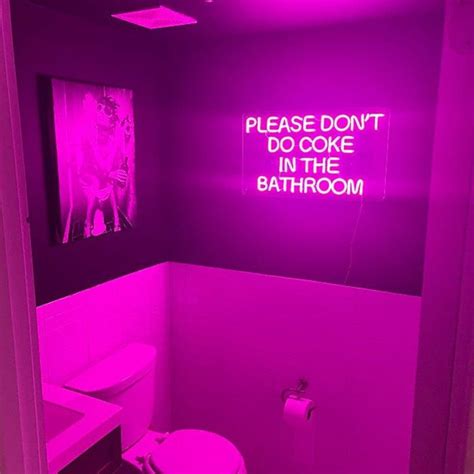 The Please Don't Do Coke in the Bathroom Neon Sign will be a good-choice decoration in your room ...