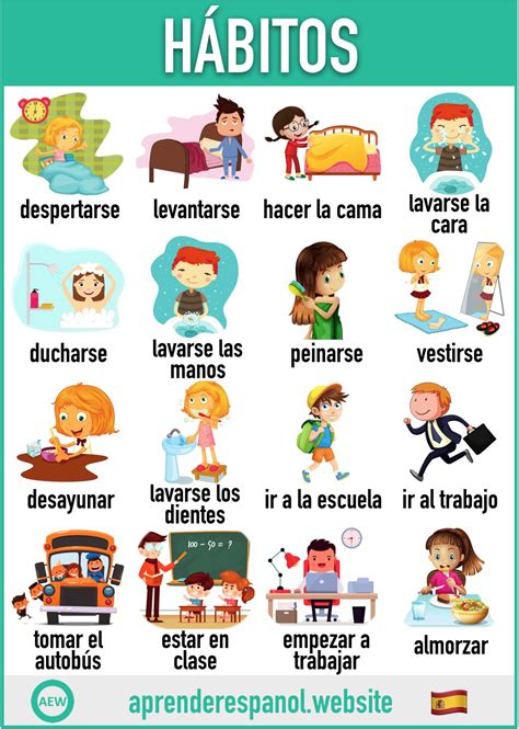 Los hábitos en español, vocabulario y ejercicios - Aprender español