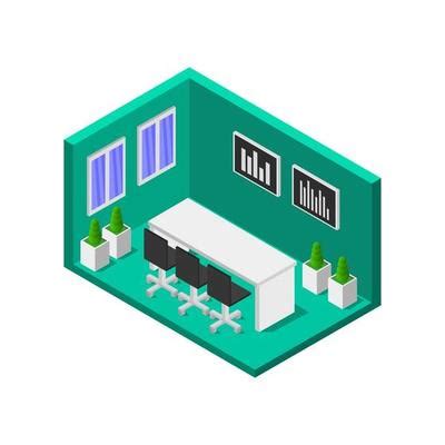 Isometric Meeting Room Vector Art, Icons, and Graphics for Free Download