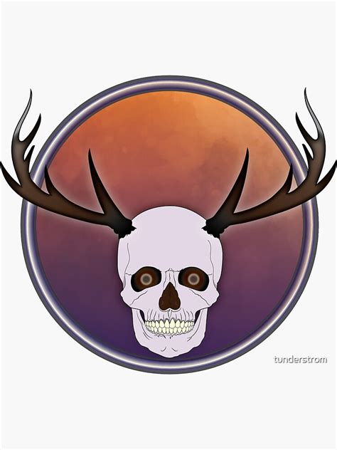 "Wendigo skull" Sticker by tunderstrom | Redbubble