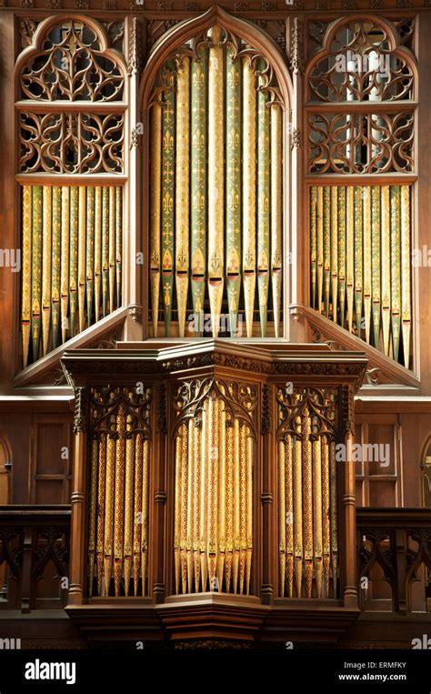 The ornate Victorian organ pipes of Sherborne Abbey were installed in ...