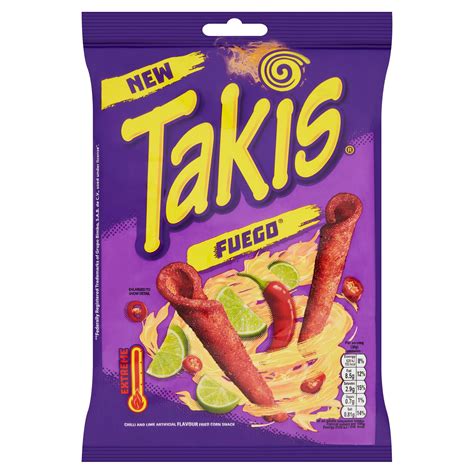 Buy Takis Fuego Chips 180g Extreme Chill and Lime Flavoured Corn Snack ...