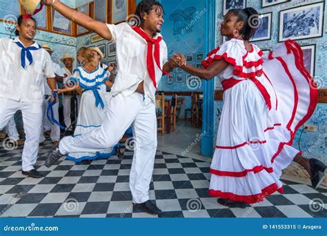 Dancers and Musicians Perform Cuban Folk Dance Editorial Image - Image of caribbean, national ...