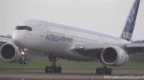 Airbus A350-941 - First Visit to the United Kingdom. Takeoff and Landing with ATC - YouTube