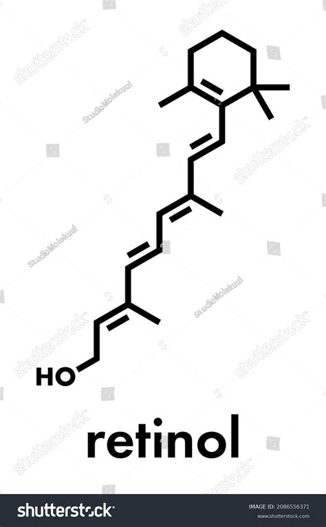 Retinol Vitamin Molecule Skeletal Formula Stock Vector (Royalty Free ...