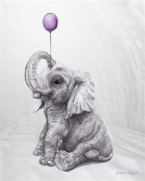 Drawing Of A Baby Elephant