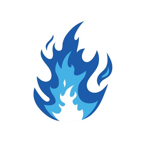 Gas icon. Blue flame. Fire icon on white background. Vectorillustration ...