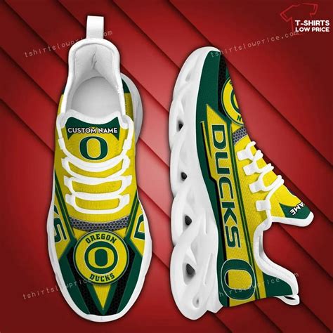 Personalize NCAA Oregon Ducks Green Yellow Max Sole Sneakers Shoes - T-shirts Low Price