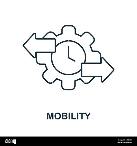 Mobility line icon. Monochrome simple Mobility outline icon for templates, web design and ...