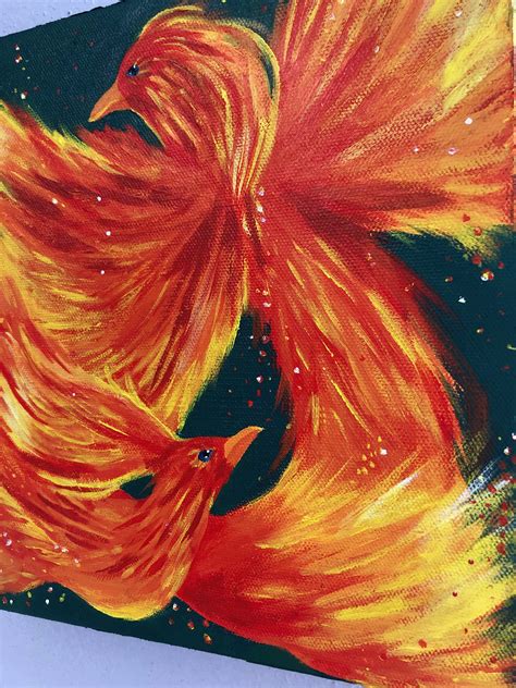 Dancing Phoenix - Acrylic Painting on Behance