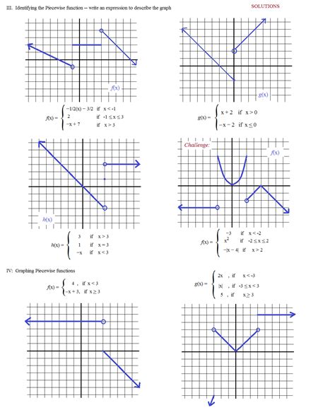 Piecewise functions | Functions algebra, Linear function, Worksheets