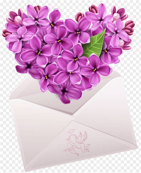 Valentine Letter With Flower Heart Clipart Emoticon Smiley Emoji Clip ...