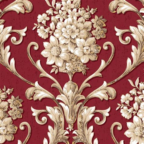 Gold Damask Peel And Stick Wallpaper