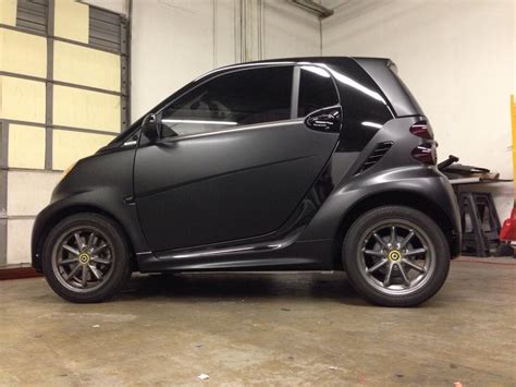 Smart Car Matte Black Vinyl Wrap - Vivid Wraps