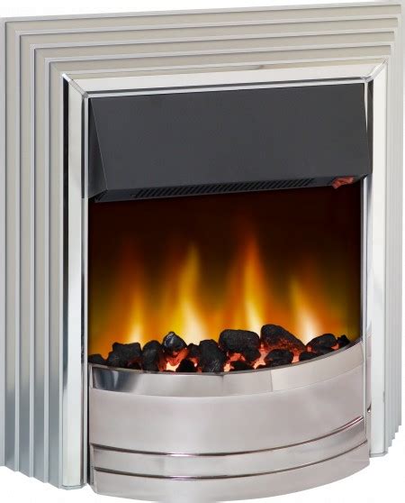 Dimplex CST20 Castillo Optiflame Freestanding Electric Fire in Satin Silver | G Craggs Ltd