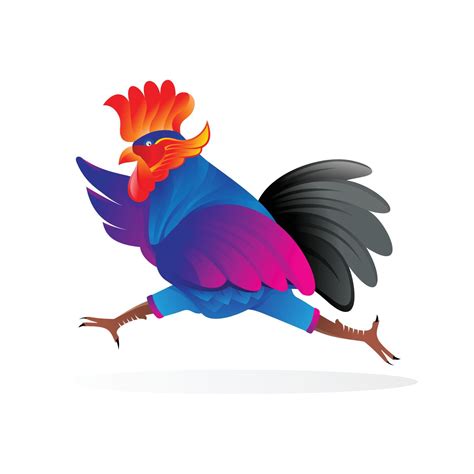 Chicken run vector design character 11895990 Vector Art at Vecteezy