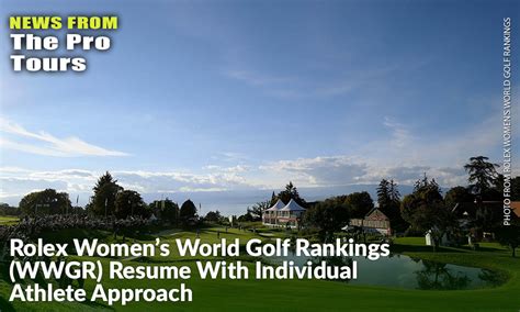 Rolex Women’s World Golf Rankings (WWGR) Resume With Individual Athlete ...