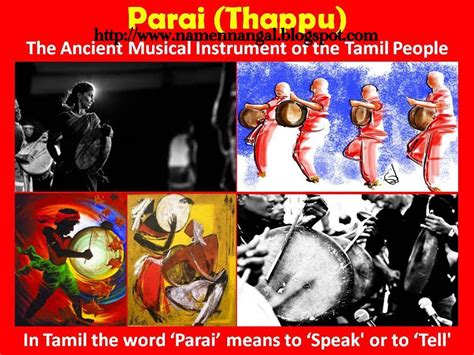 Tamil Culture and Tradition - OUR DREAMS : Parai (Thappu) The Ancient ...