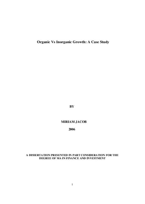 (PDF) Organic Vs Inorganic Growth: A Case Study | Priya Agnihotri - Academia.edu