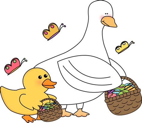 Easter Ducks With Easter Baskets Clip Art - Easter Ducks With ... - Cliparts.co