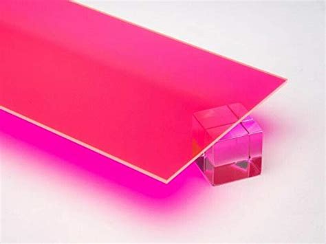 Amazon.com: 1/8" (0.118") Pink Neon Fluorescent Acrylic Plexiglass Sheet 12"x12" Cast 3mm Thick ...